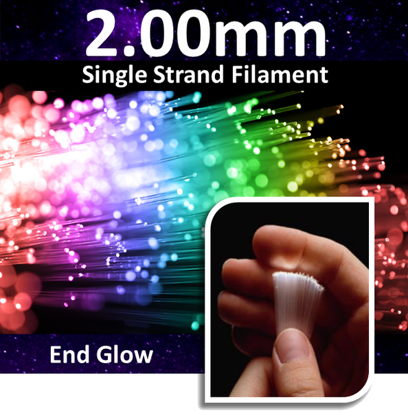 2.00mm Single Strand End Glow Fiber Optic Filament