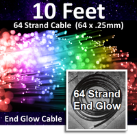 64-Strand End-Glow Fiber Optic Cable