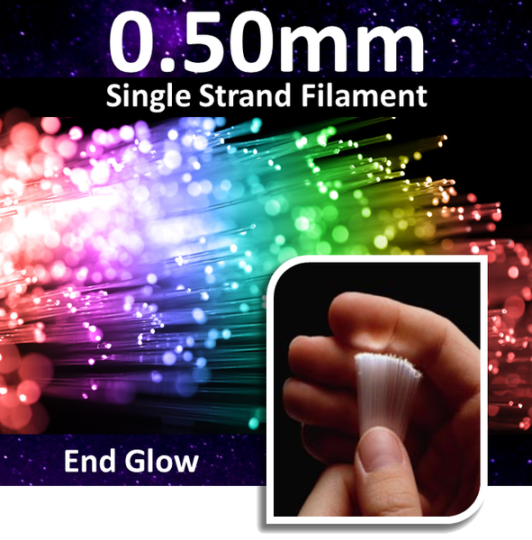 0.50mm Single Strand End Glow Fiber Optic Filament