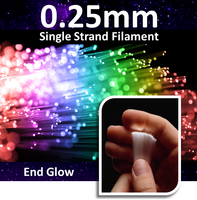 0.25mm Single Strand End Glow Fiber Optic Filament